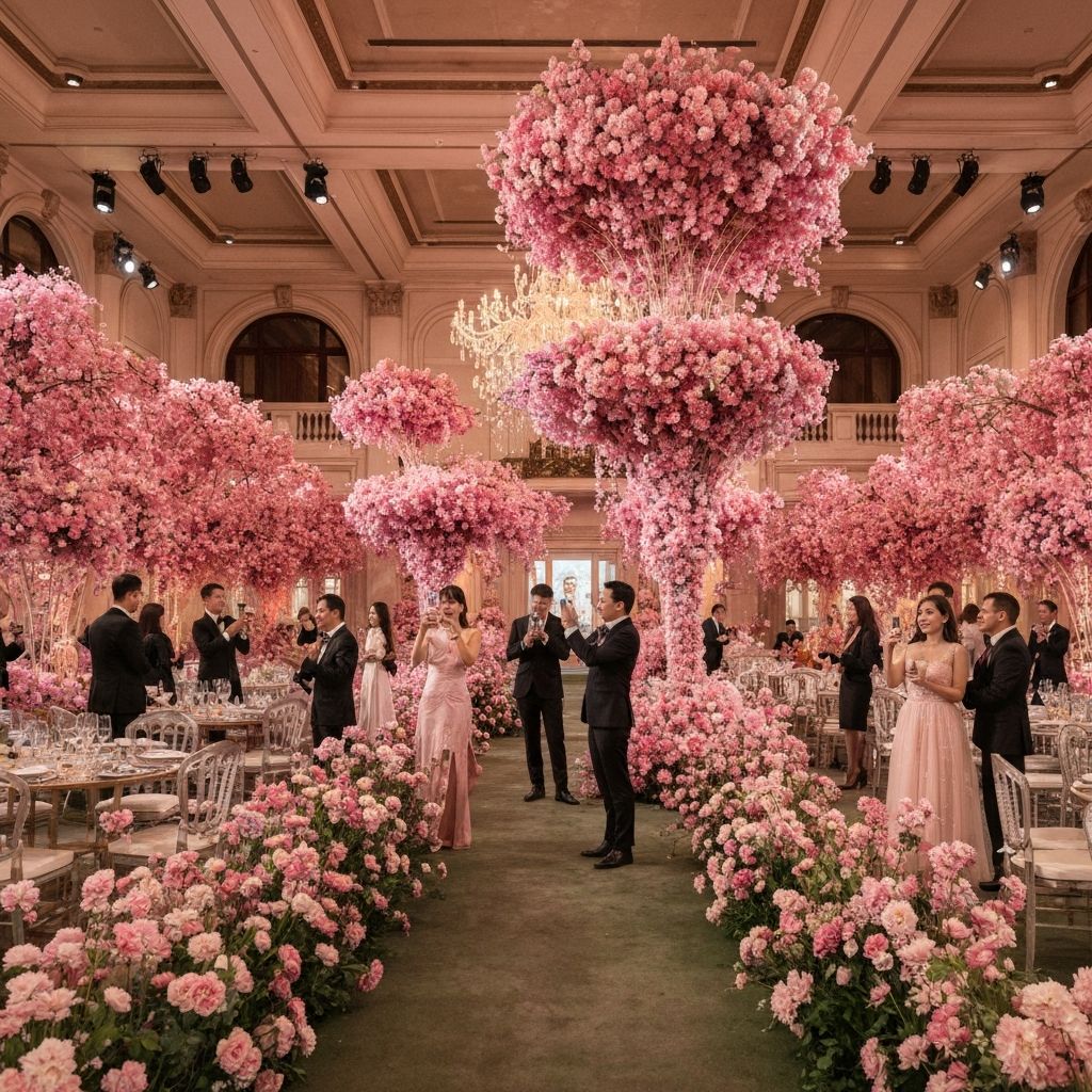 Garden at birthday celebration